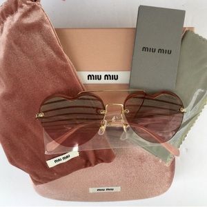 Miu Miu Heart Sunglasses EUC!